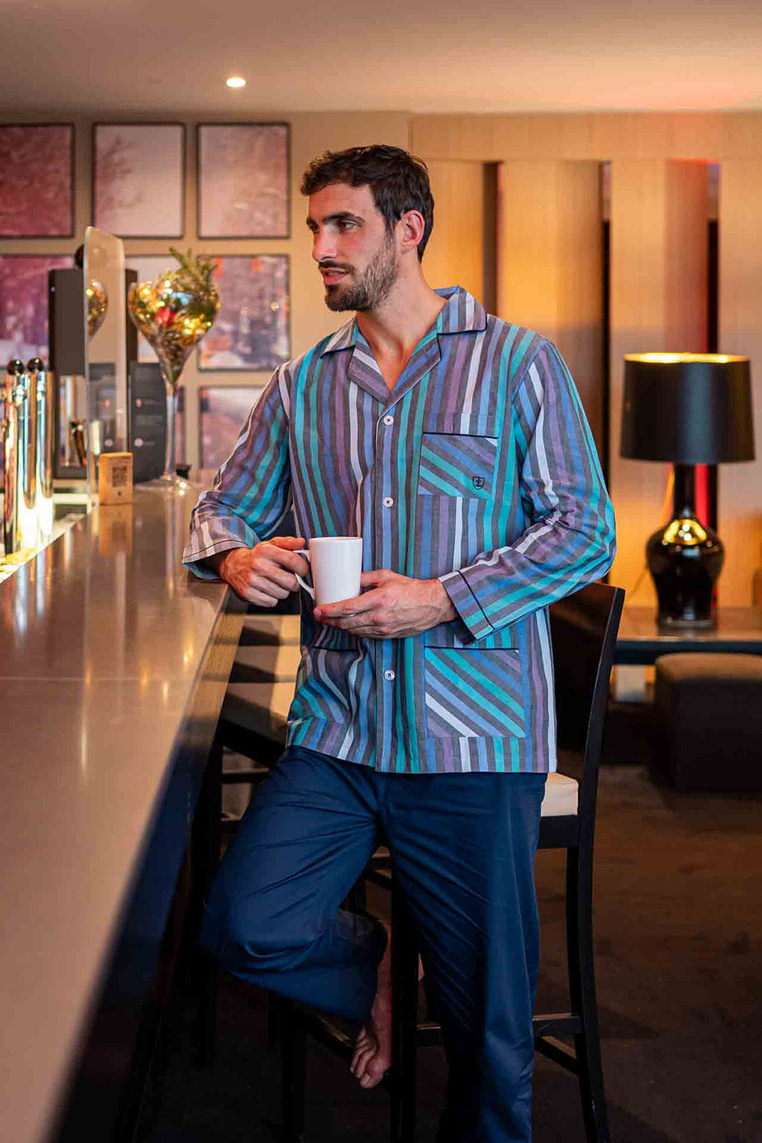 Pyjama homme rayé