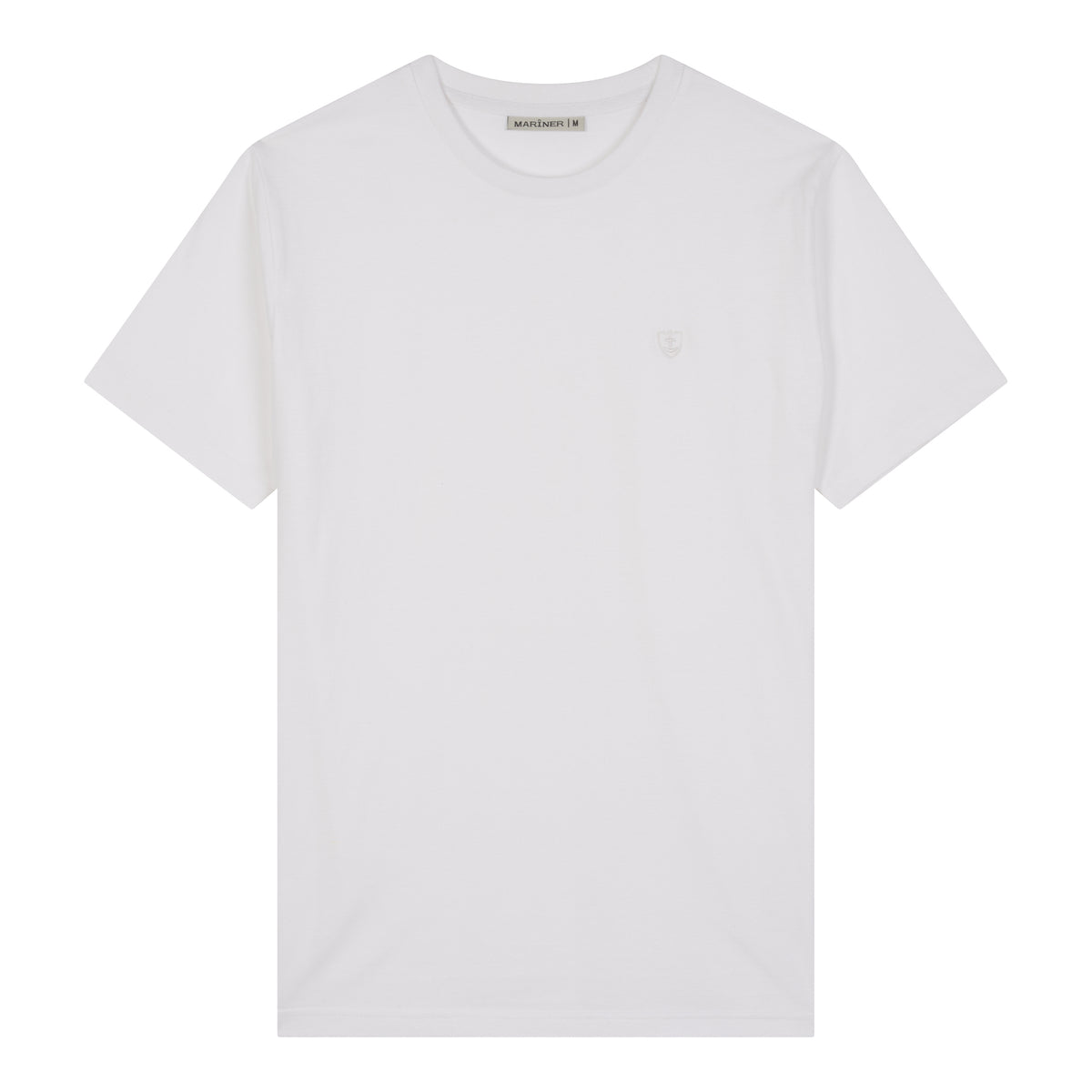 Puur gekamd katoen Jersey T-shirt WIT 6083