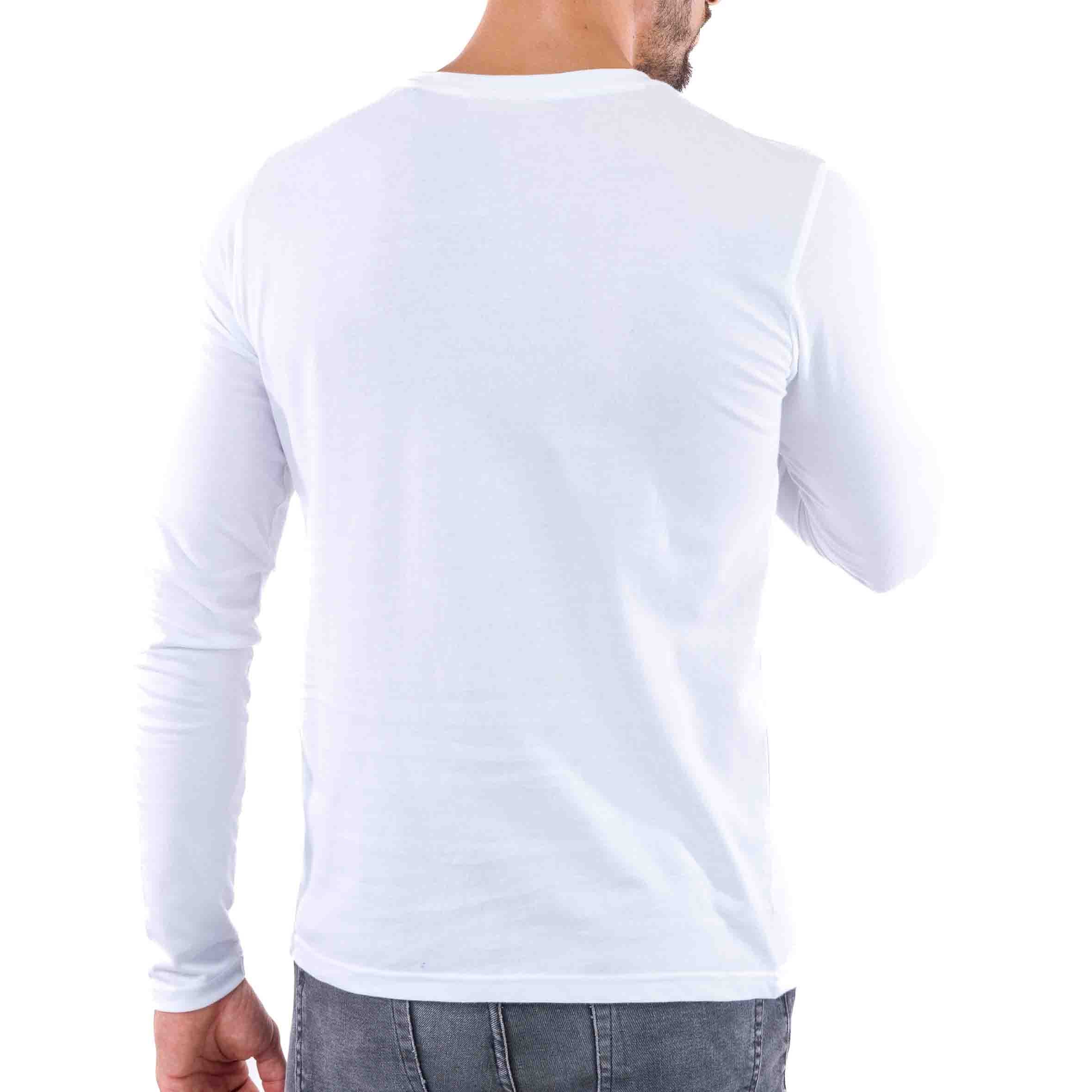 T-shirt en Jersey de Pur Coton Peigné Blanc 6089