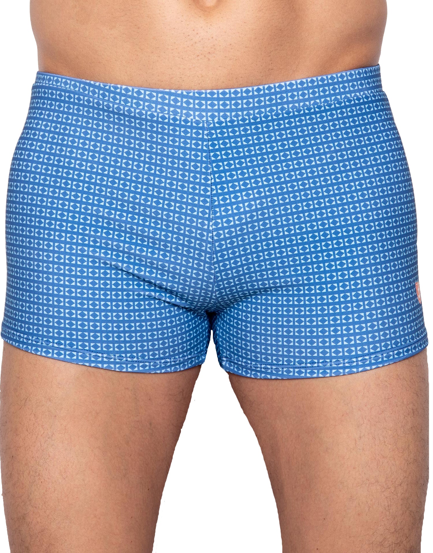 Maillot de bain Stretch imprimé géométrique BLEU INDIGO 929