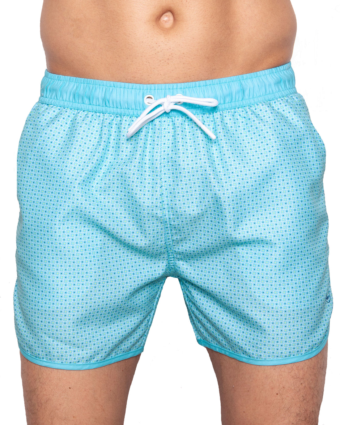 Short de bain imprimé graphique TURQUOISE 931