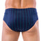 Lot de 2 Slips Taille HAUTE en Jersey de Coton Mercerisé Imprimé MARINE et BLEU