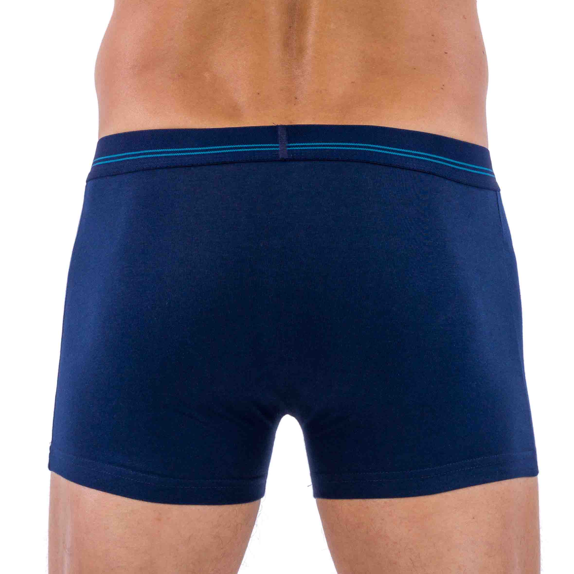 Lot de 2 Shortys en Coton BIOLOGIQUE Stretch MARINE et LAGON imprimé