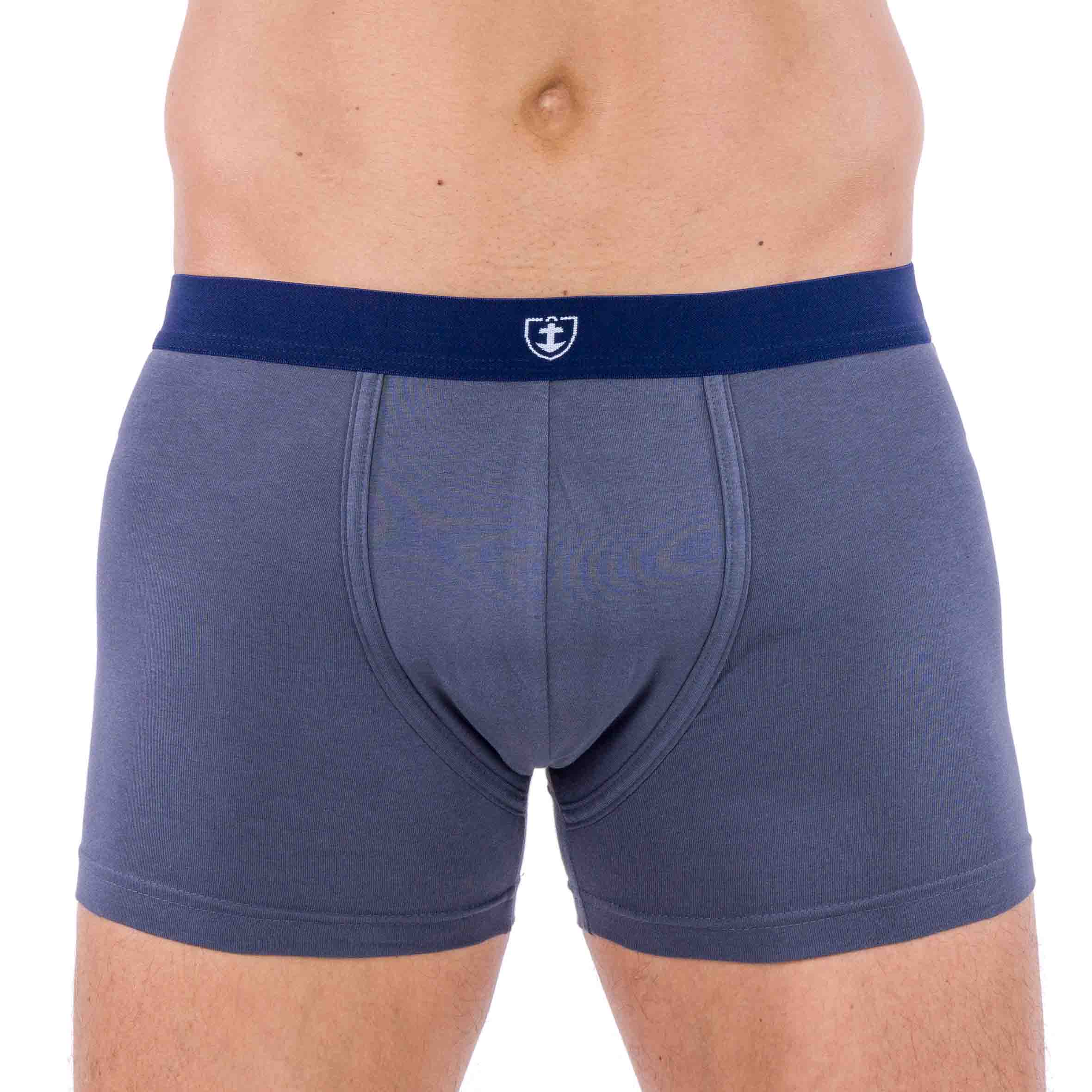 Lot de 2 Shortys en Coton BIOLOGIQUE Stretch ANTHRACITE D219.2