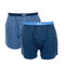 Lot de 2 Caleçons en Popeline Pur Coton Bleu Marine + Bleu