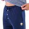 Pyjama Col boutonné en Jersey de Coton Jacquart Marine