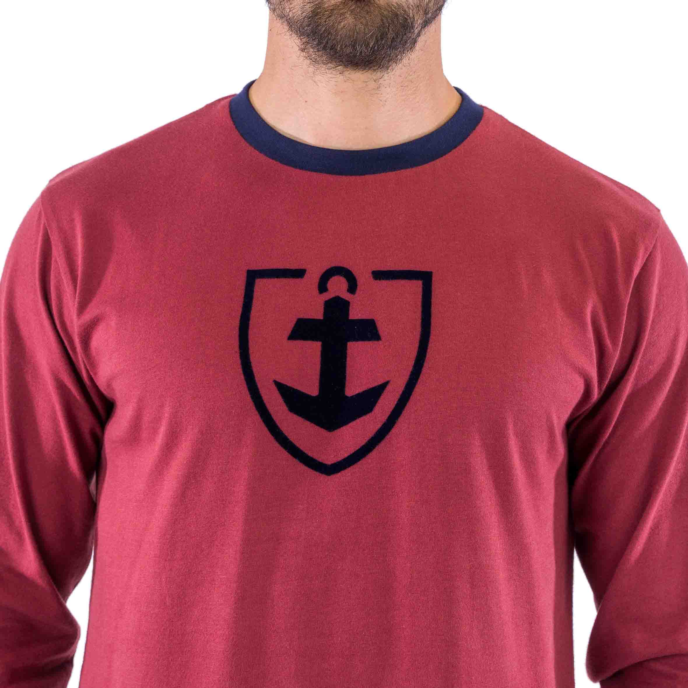 Pyjama col rond Flanelle et Jersey Pur Coton Marron D427