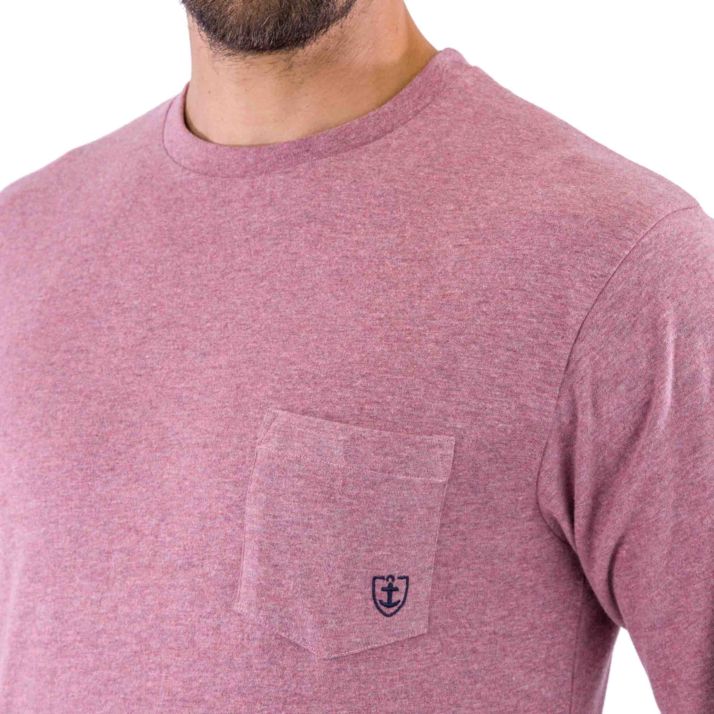 Pyjama en Flanelle carreaux et Jersey Pur Coton Bordeaux effet chiné D429