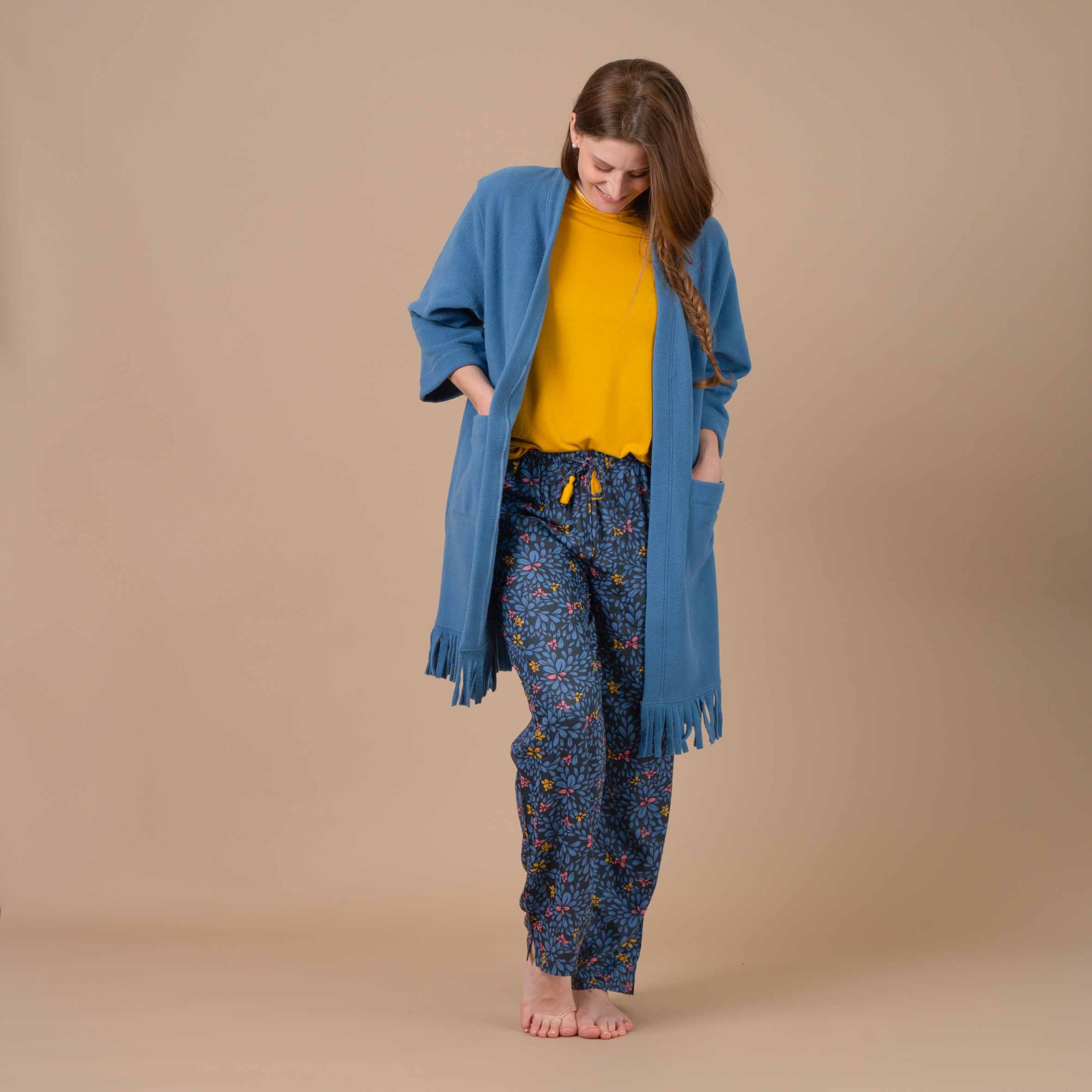 Poncho Femme en Maille Polaire Manches 3/4 GRIS DF704