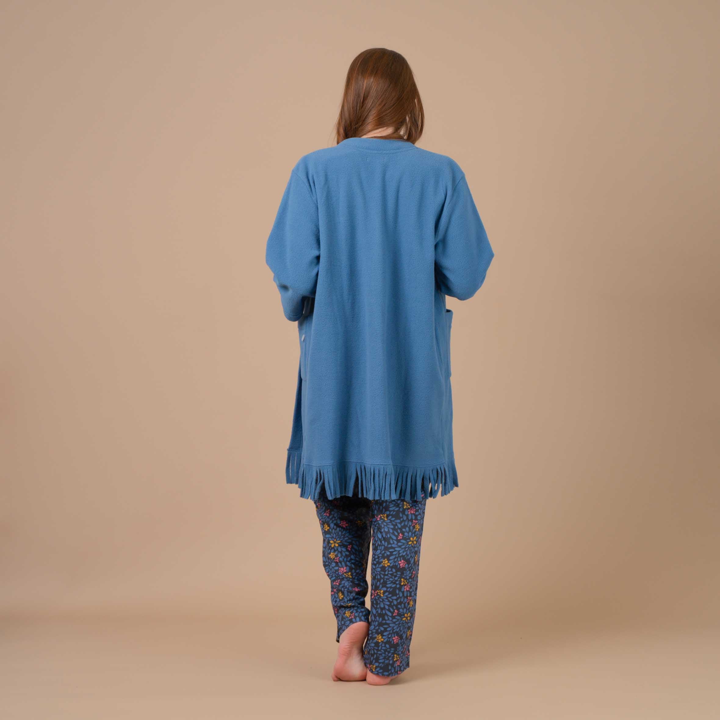 Poncho Femme en Maille Polaire Manches 3/4 GRIS DF704