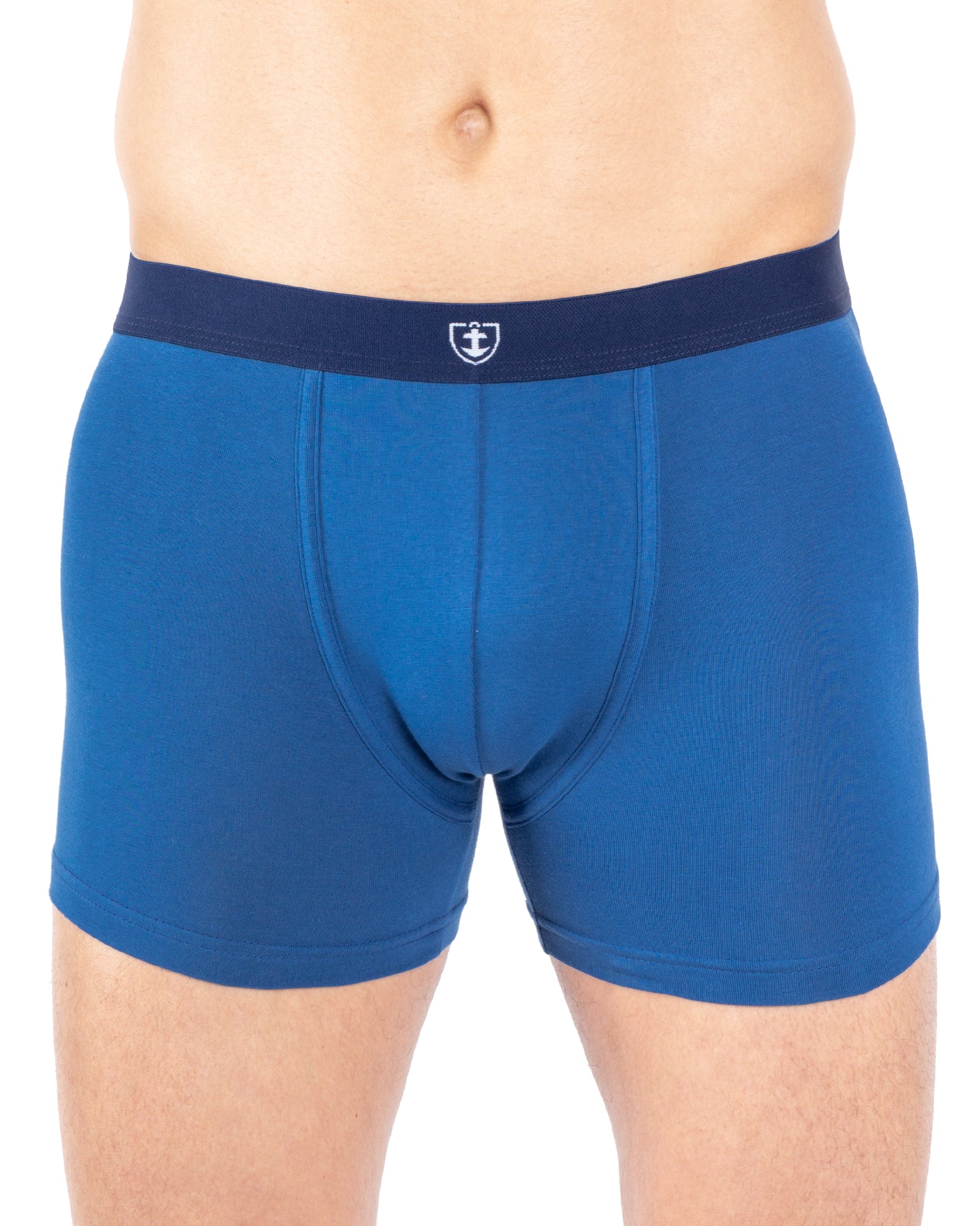 Lot de 2 Shortys en Coton BIO Stretch MARINE et INDIGO