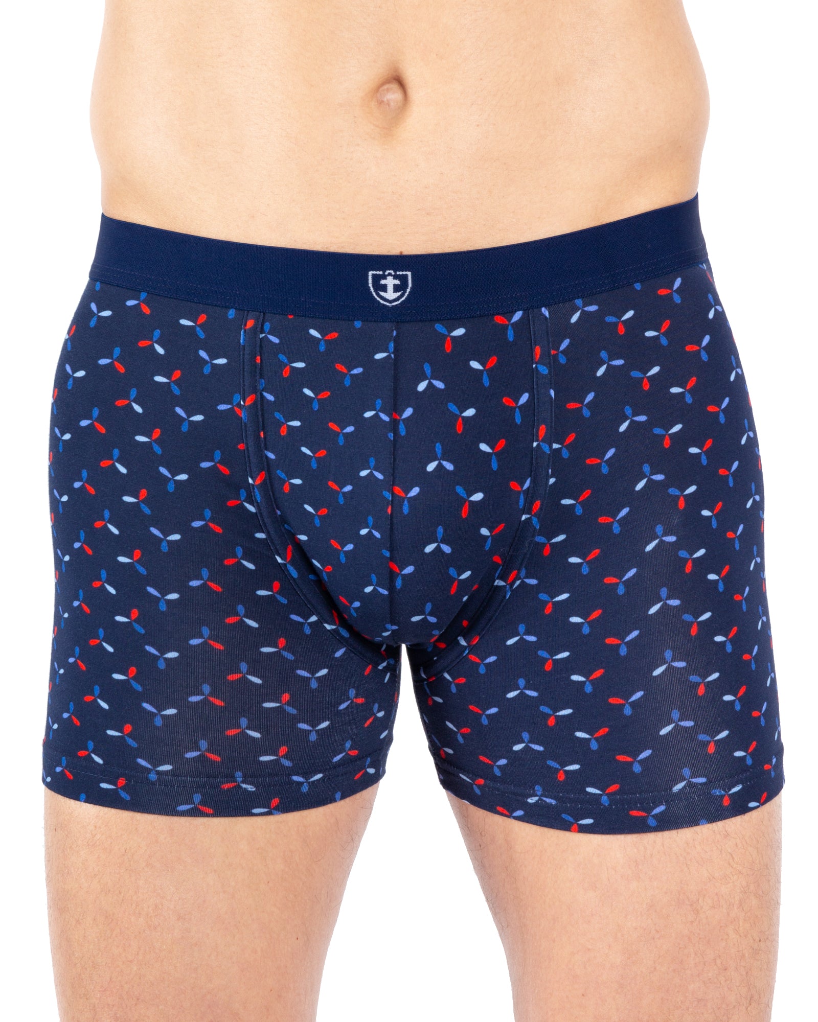 Lot de 2 Shortys en Coton BIO Stretch MARINE et INDIGO E230.2