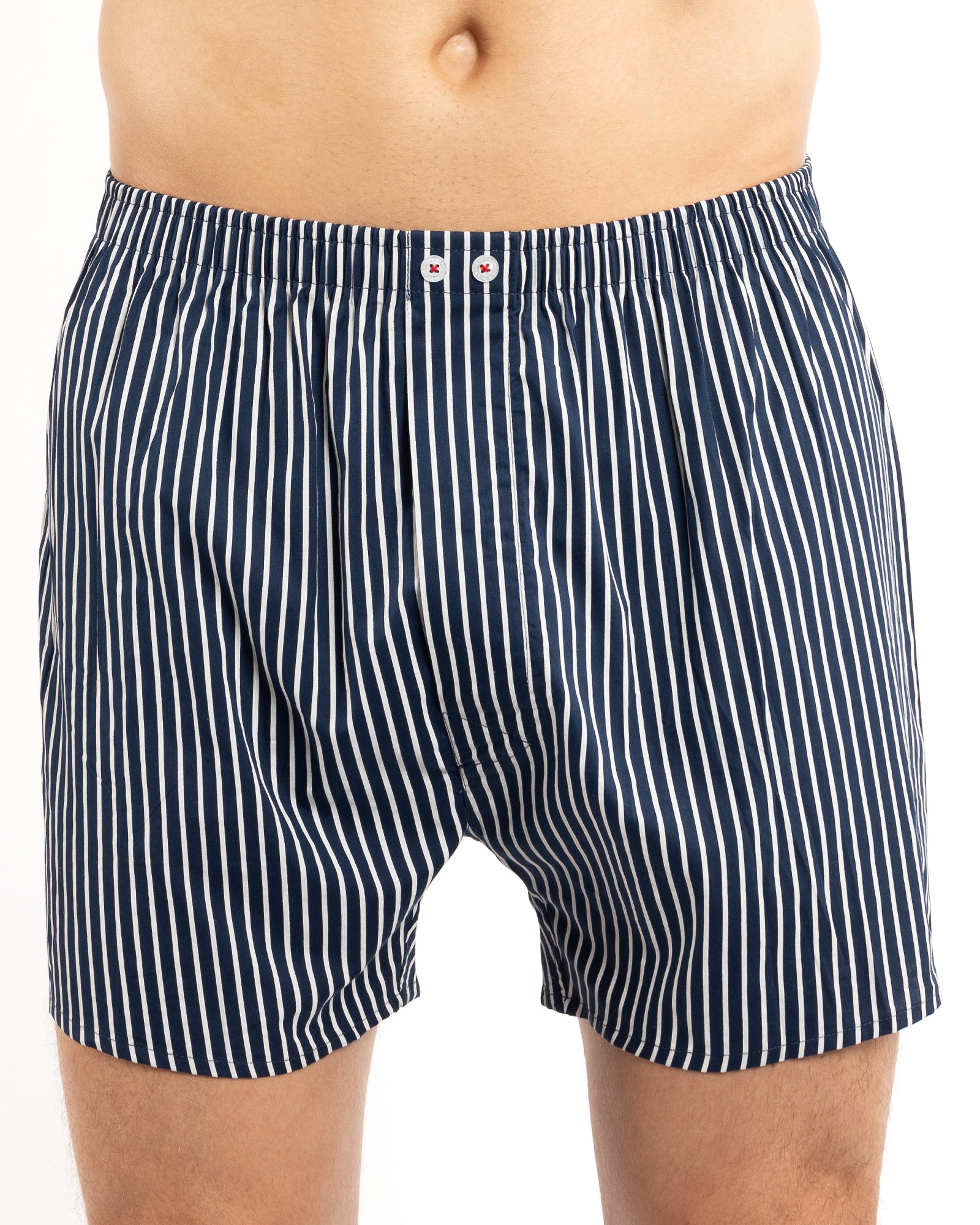 Set van 2 Boxershorts bedrukte Poplin ruit en erwten