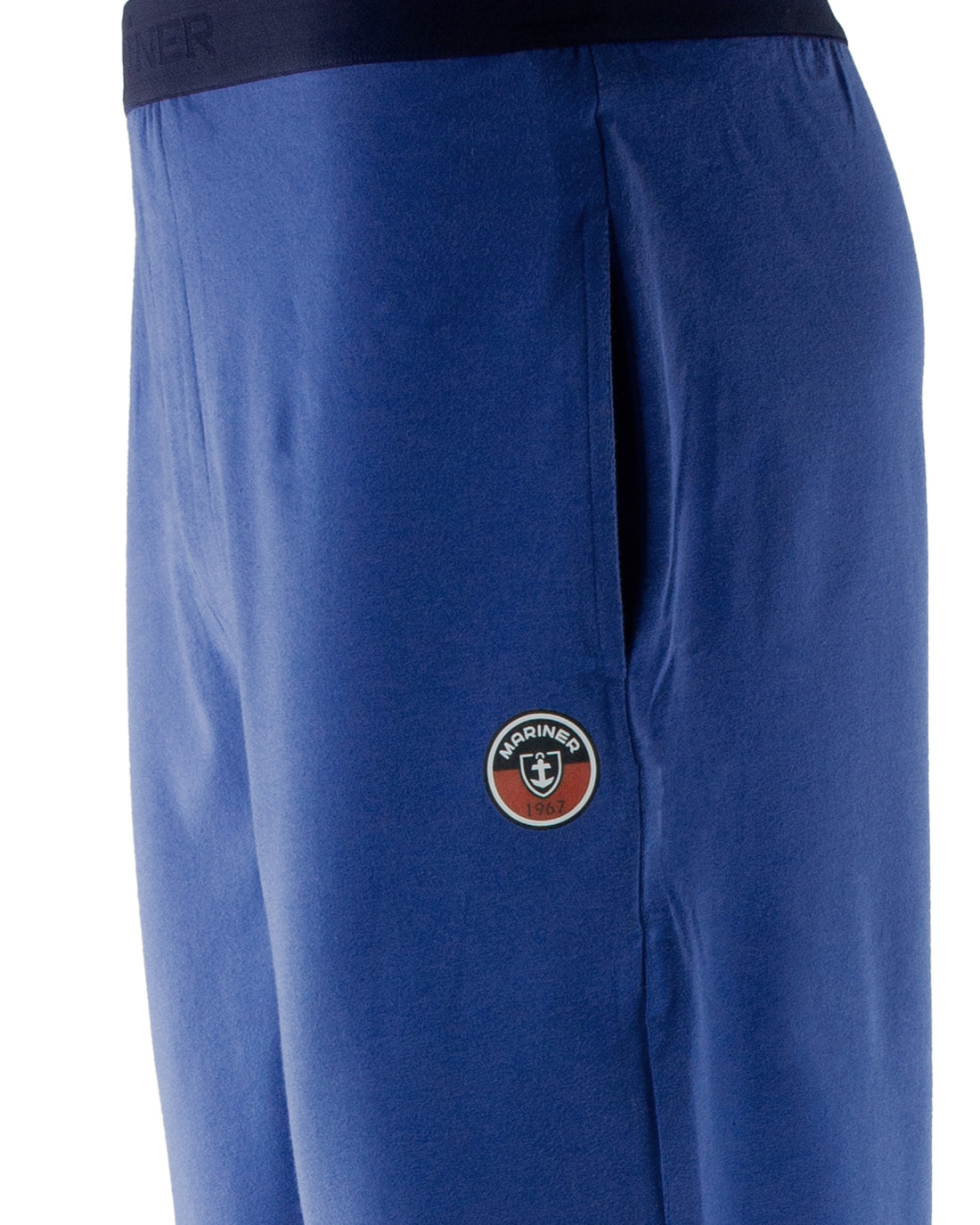 Pure Cotton Scottish Check Flannel Indoor Trousers Navy Blue