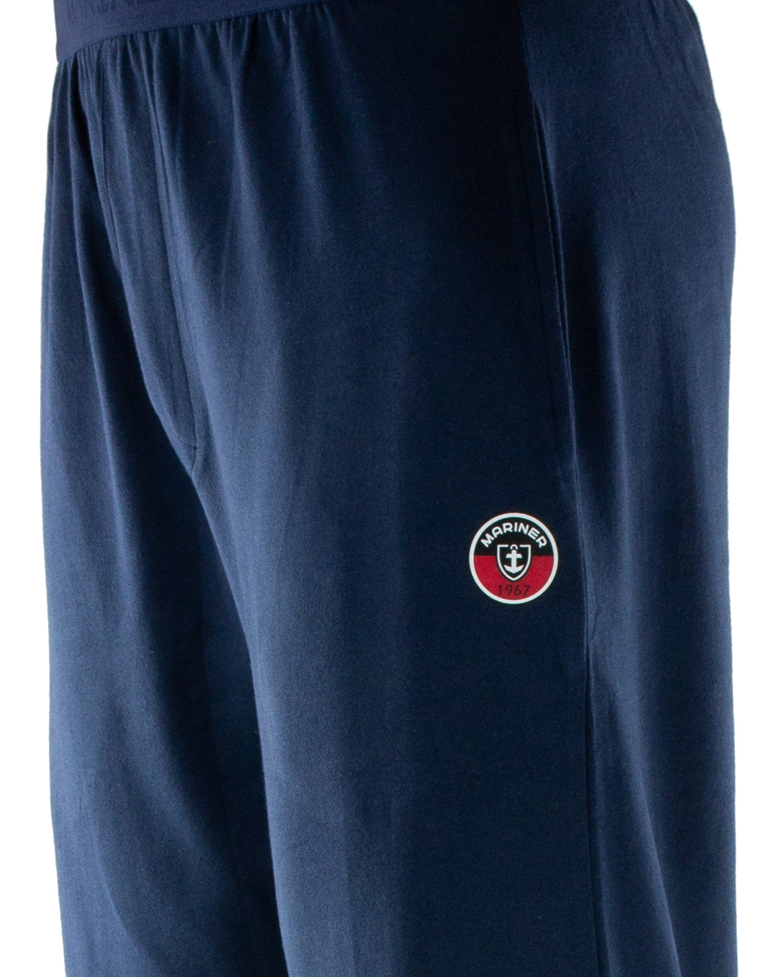 Short homewear en jersey de coton peigné et ceinture Marine F833