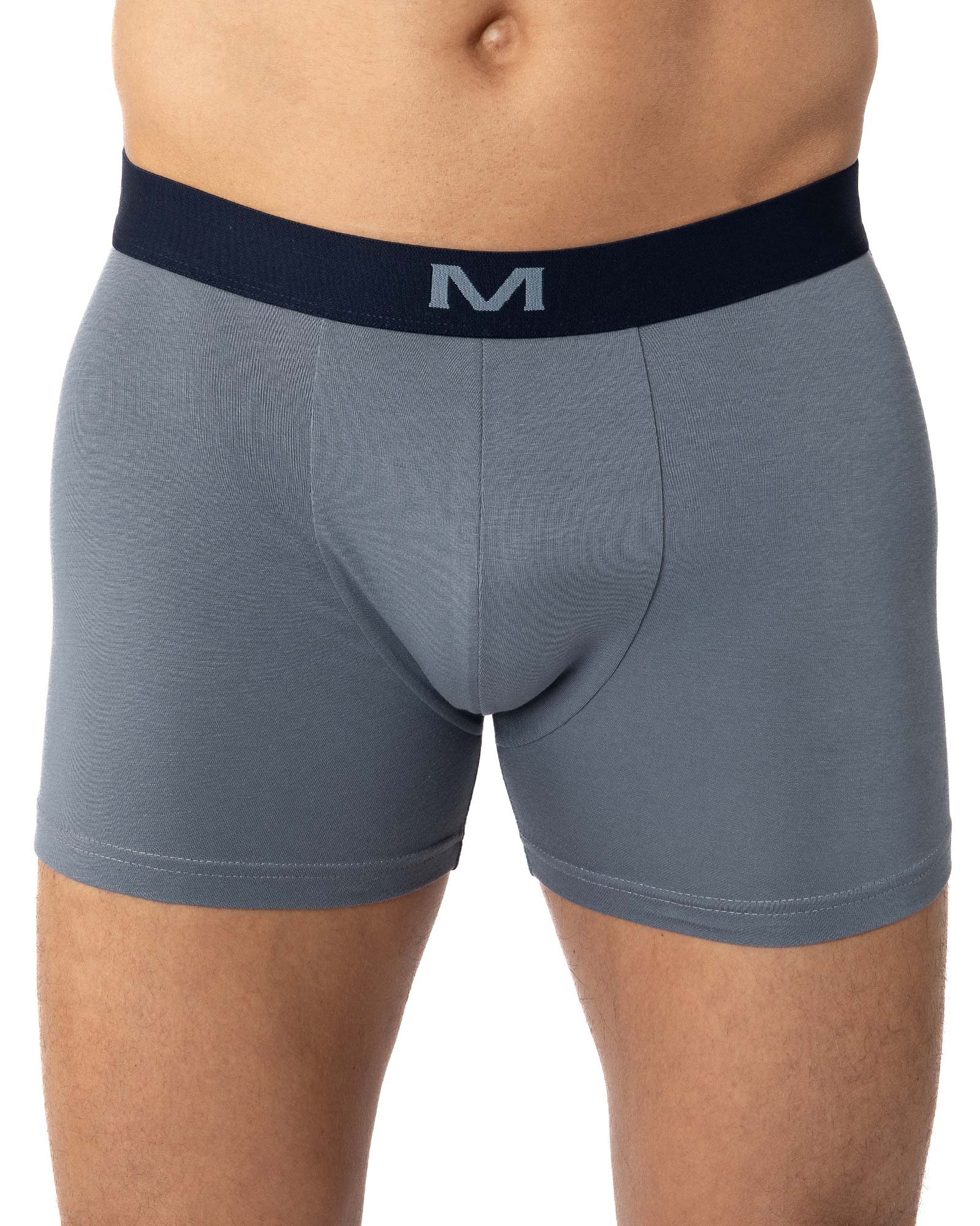 lot de 2 boxers en Coton biologique Stretch MARINE et ANTHRACITE G267.2