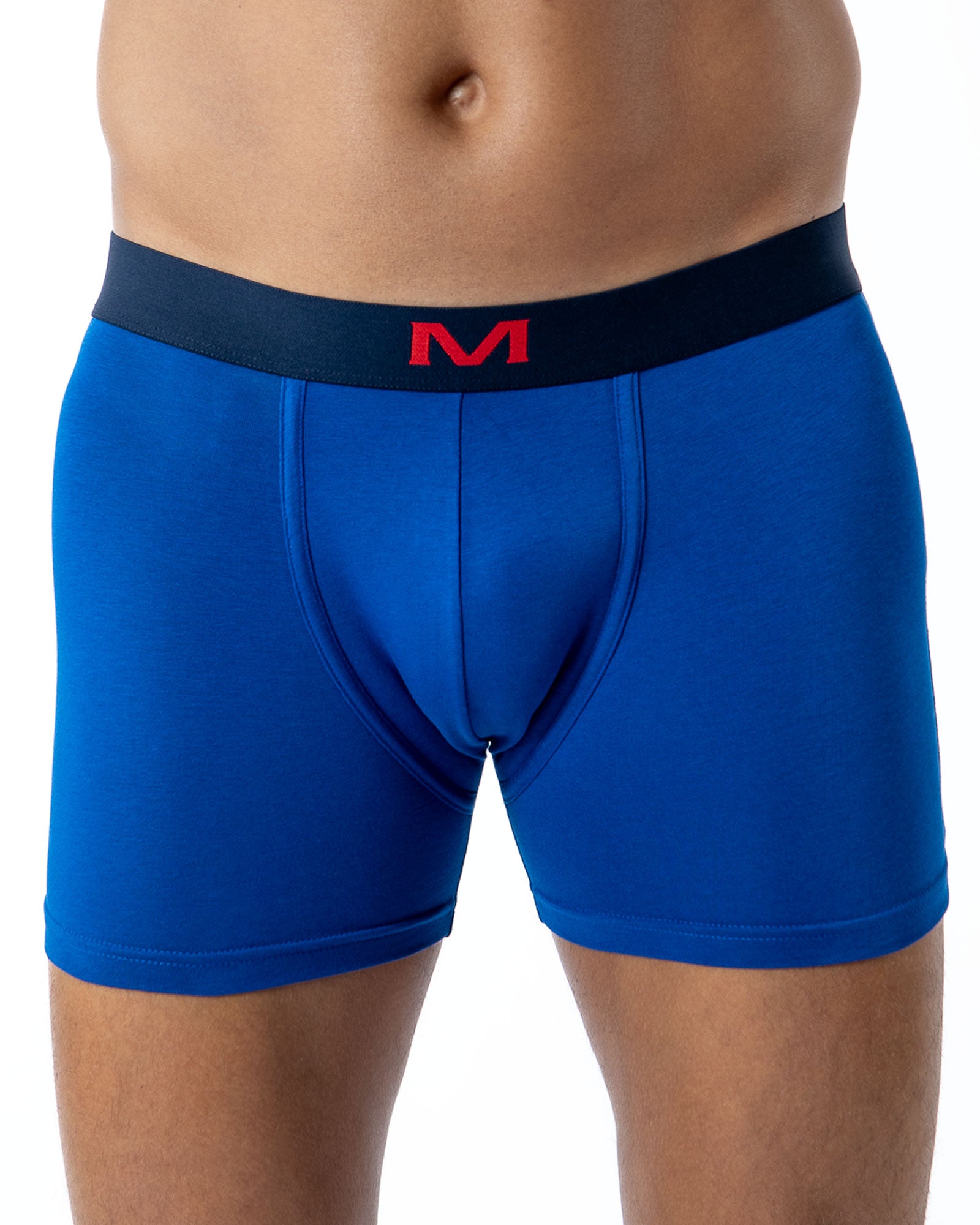 Lot de 3 Boxers en Coton organique Stretch BLEU/ROUGE/IMPRIME H294.3