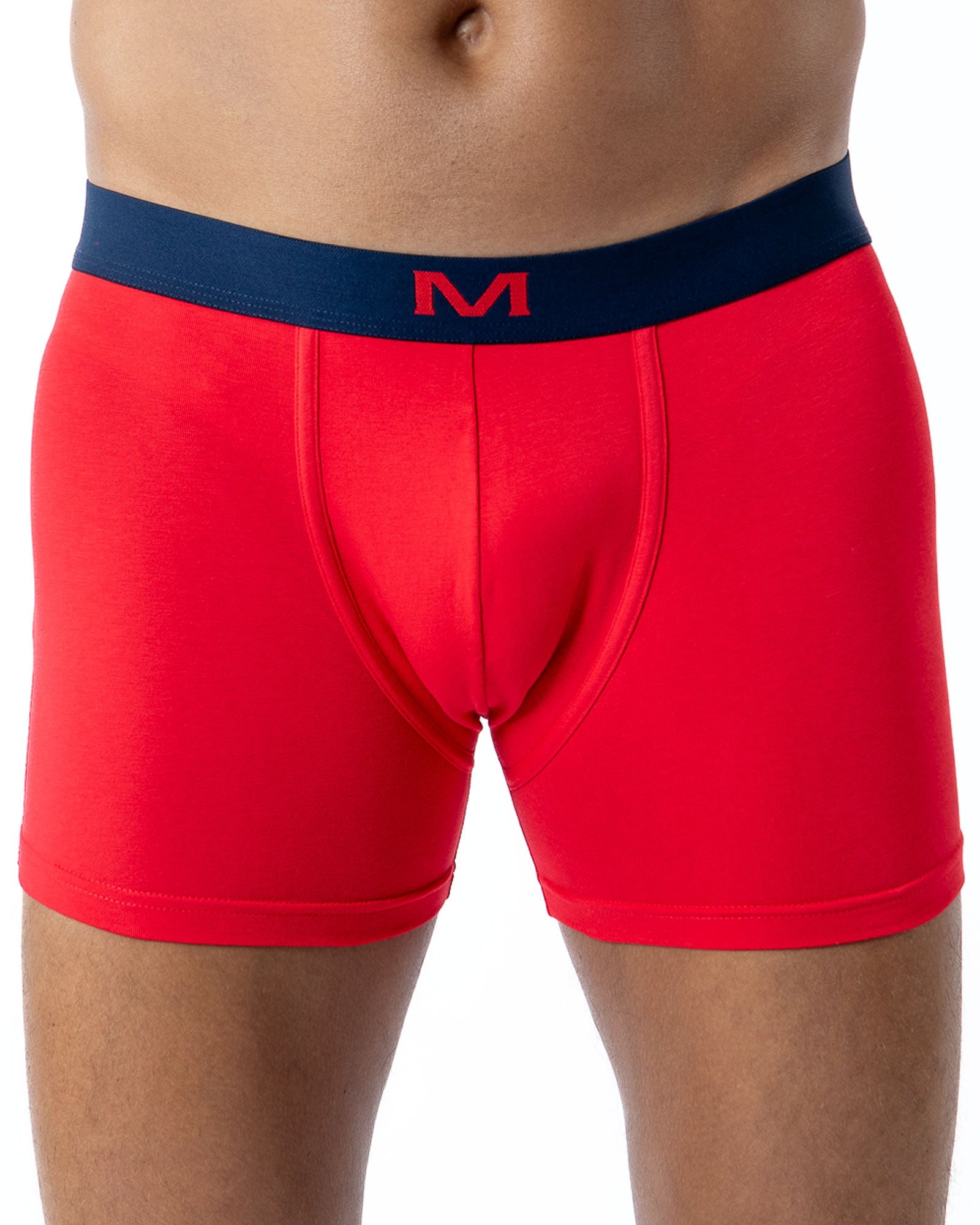 Lot de 3 Boxers en Coton organique Stretch BLEU/ROUGE/IMPRIME H294.3