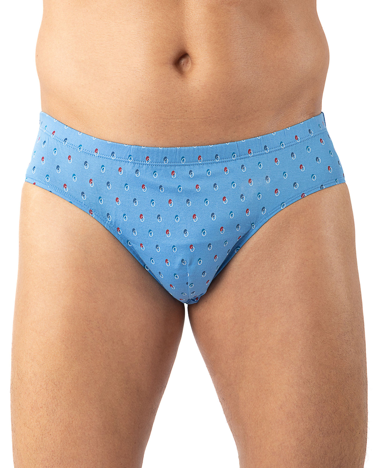 Lot x2 mercerized and printed low waist briefs blue and petrol I103.2