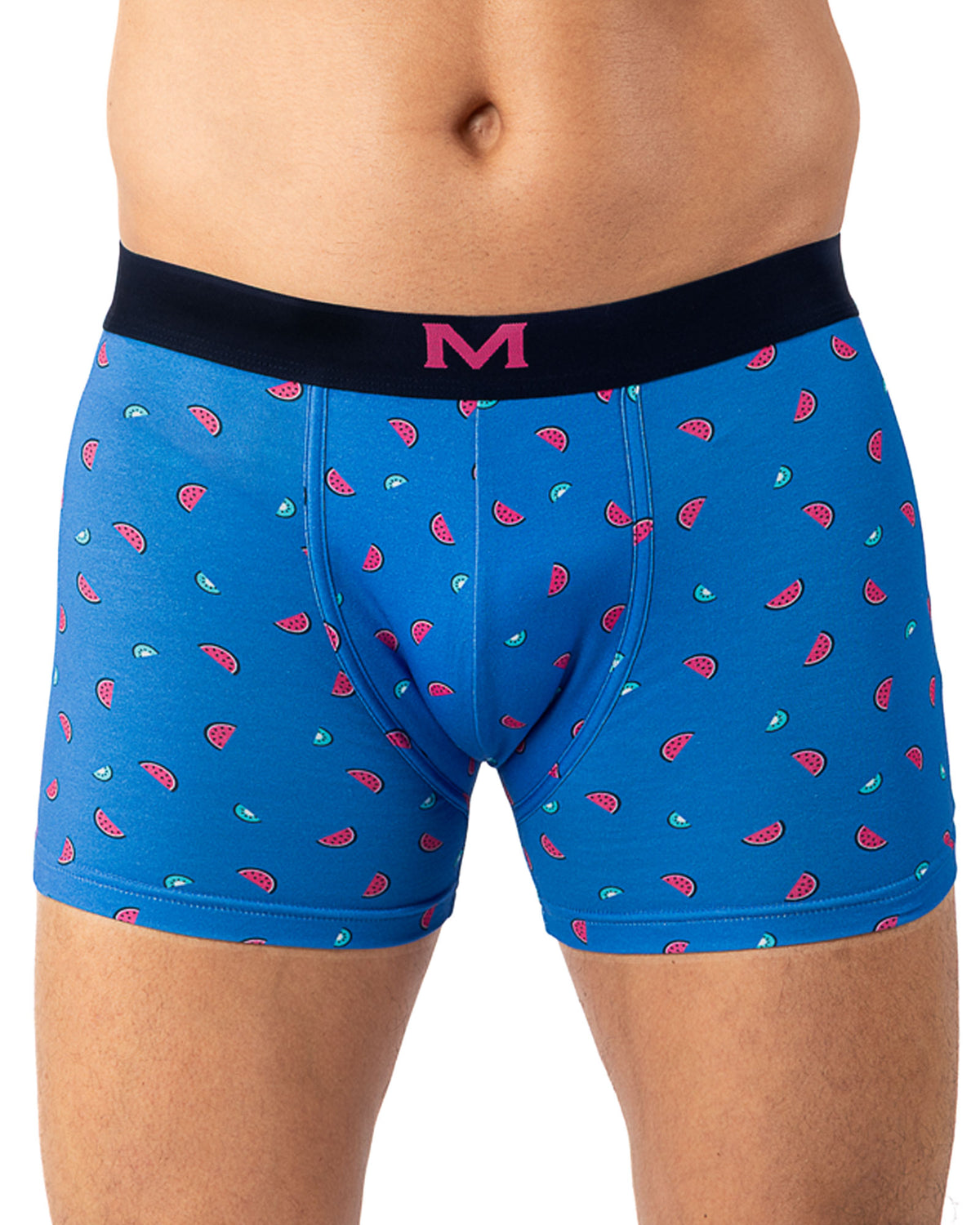 Lot de 3 Shortys en Coton BIO Stretch marine-ciel-imprimé I202.3