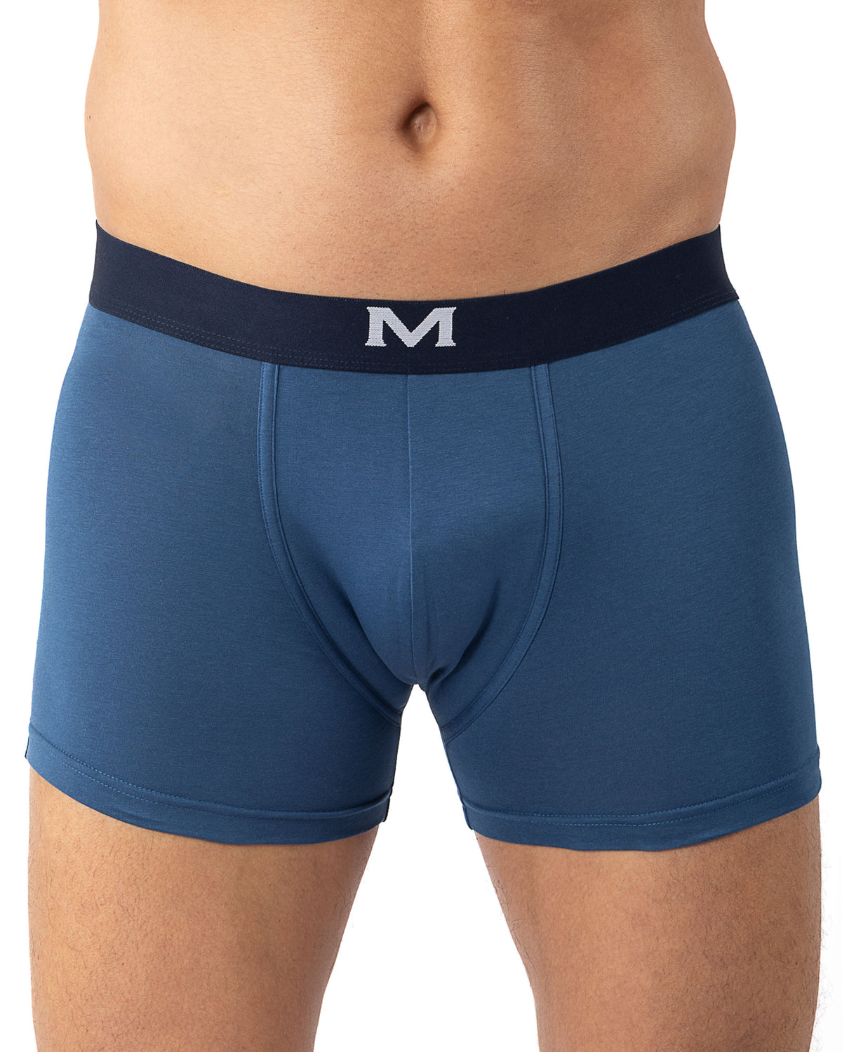 packs de 3 Boxers en Coton BIO Stretch indigo-orange-imprimé I205.3