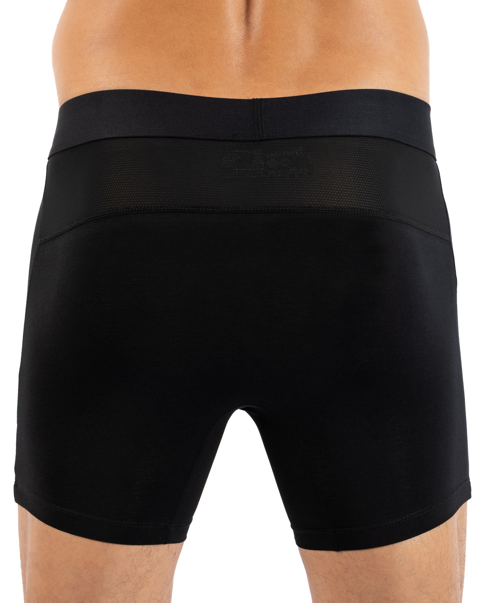 Open Lange Shorts Katoen Stretch ZWART