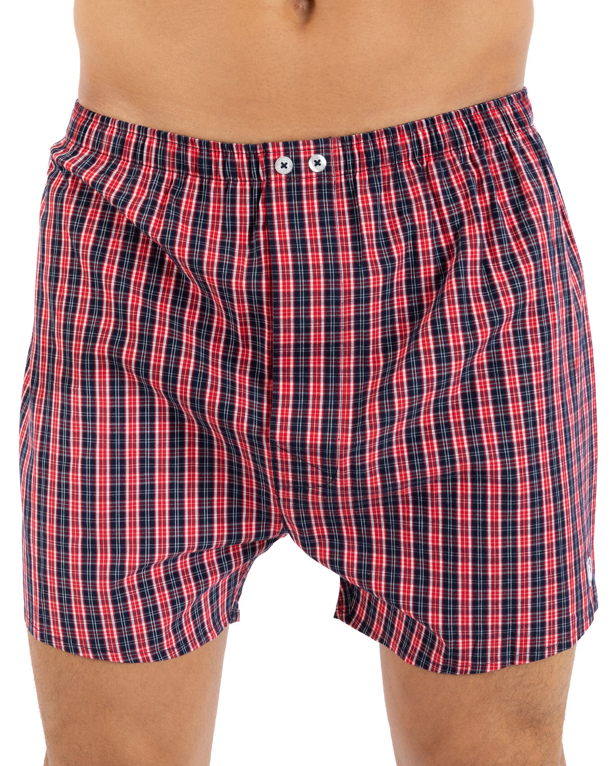 Set van 2 bedrukte en gestreepte popeline boxershorts van zuiver gekamd katoen I323.2