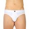 Lage taille slip in Katoenen Stretch gebreide riem WIT