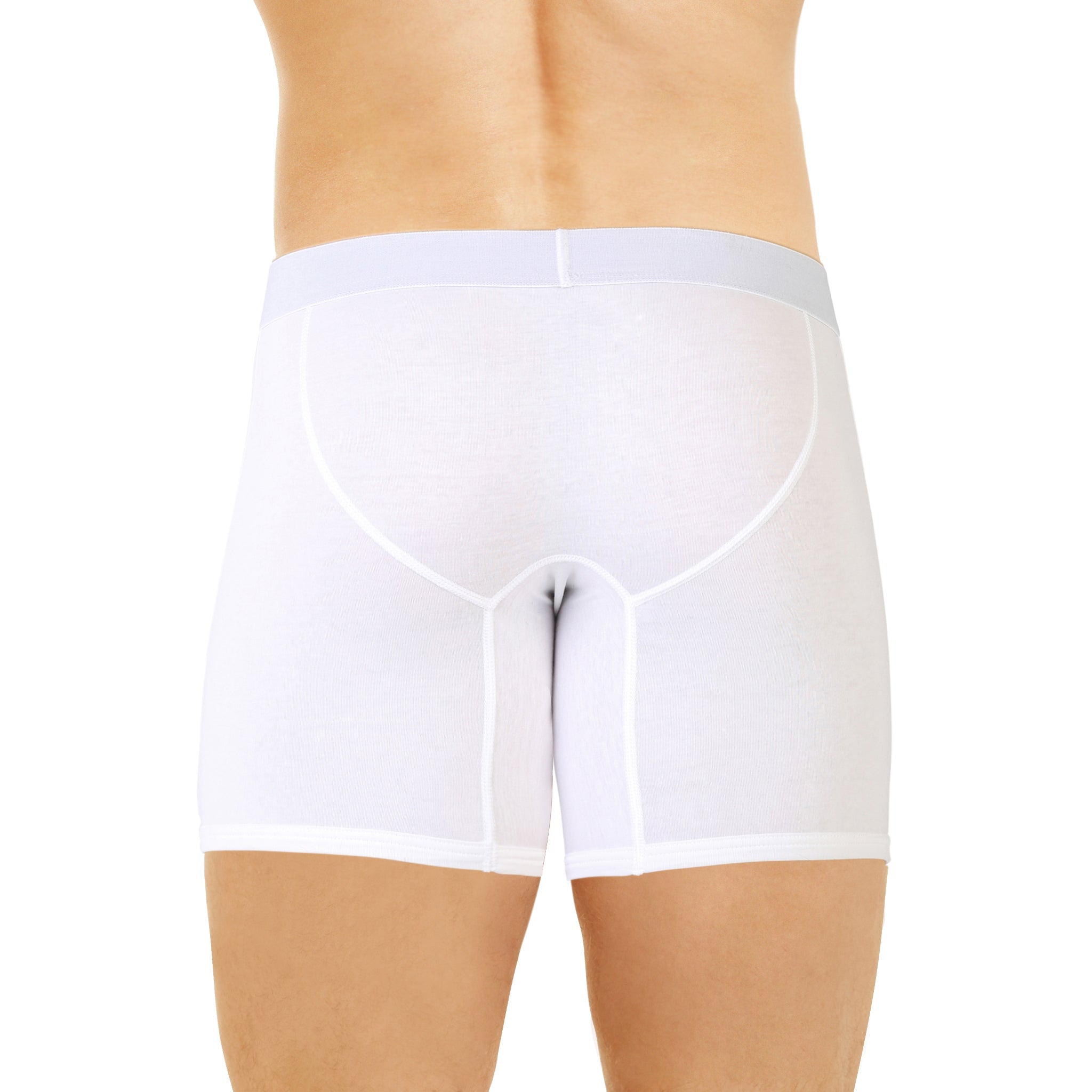 Shorty long Ouvert Coton Stretch BLANC