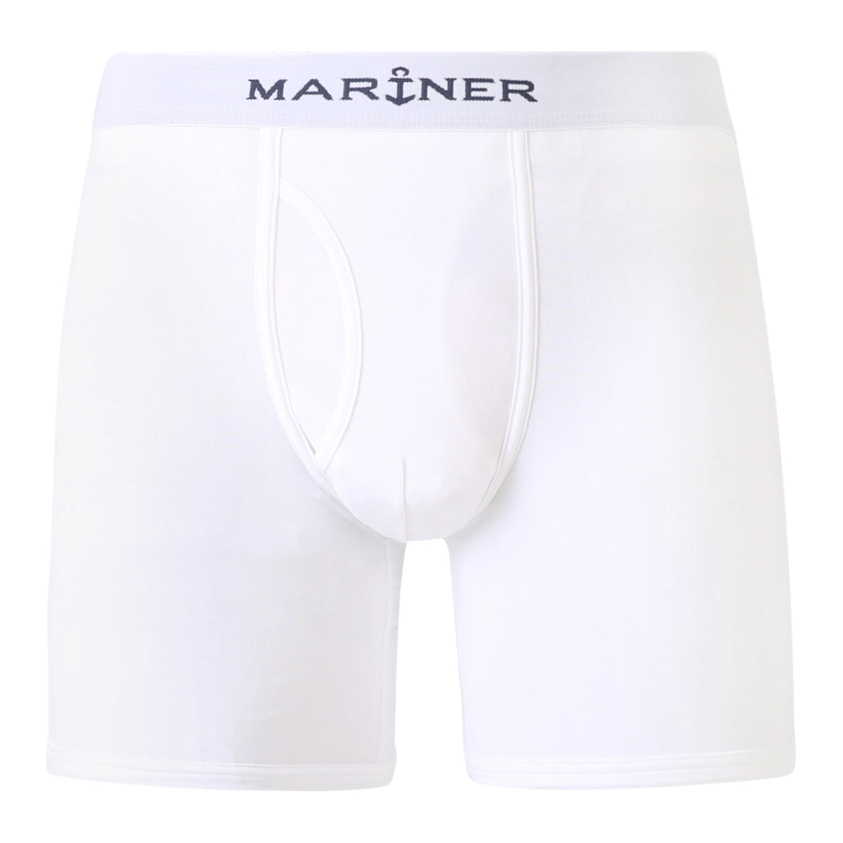 Shorty long ouvert blanc en coton stretch, vue de dos