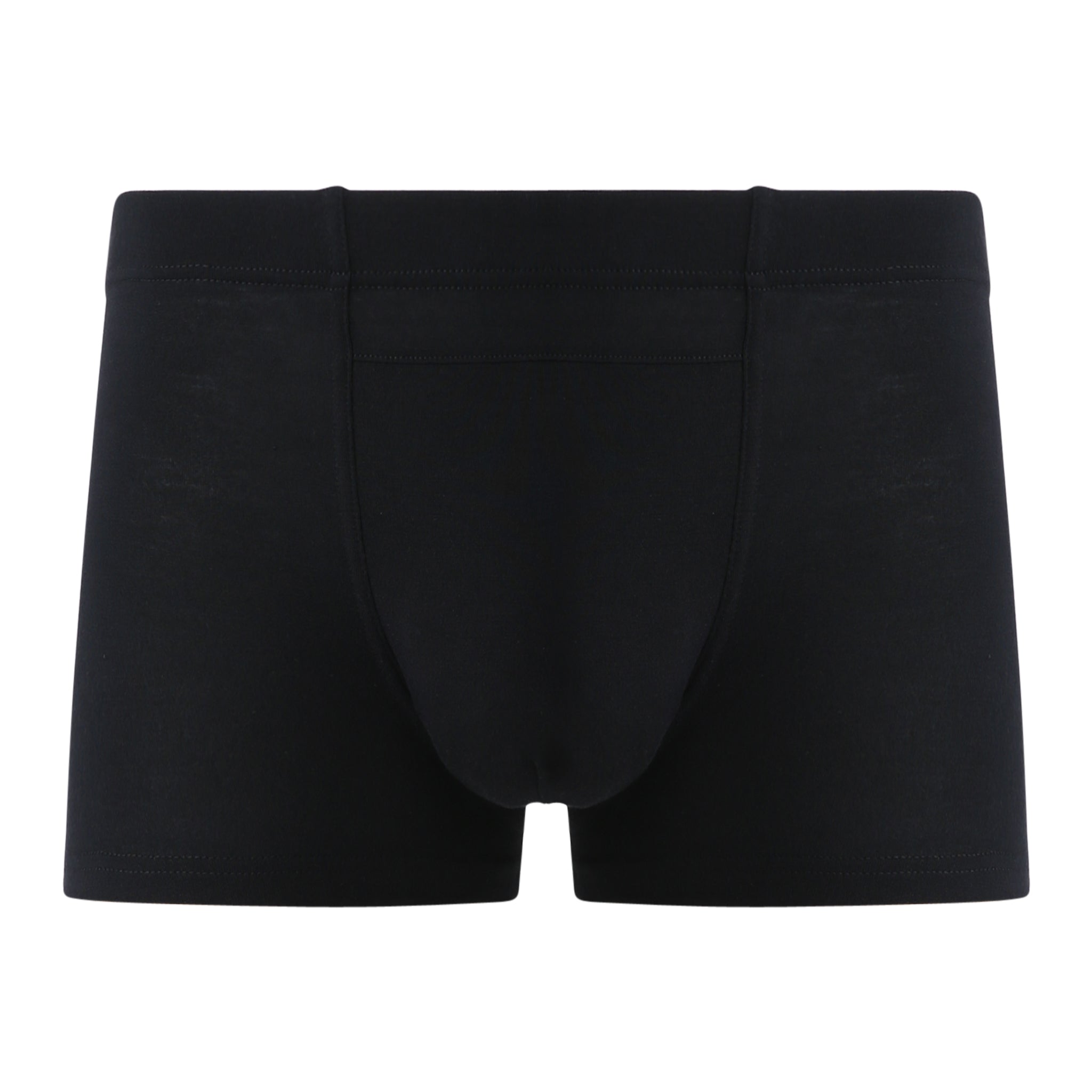 Shorty noir court en Micromodal Stretch présenté à plat.
