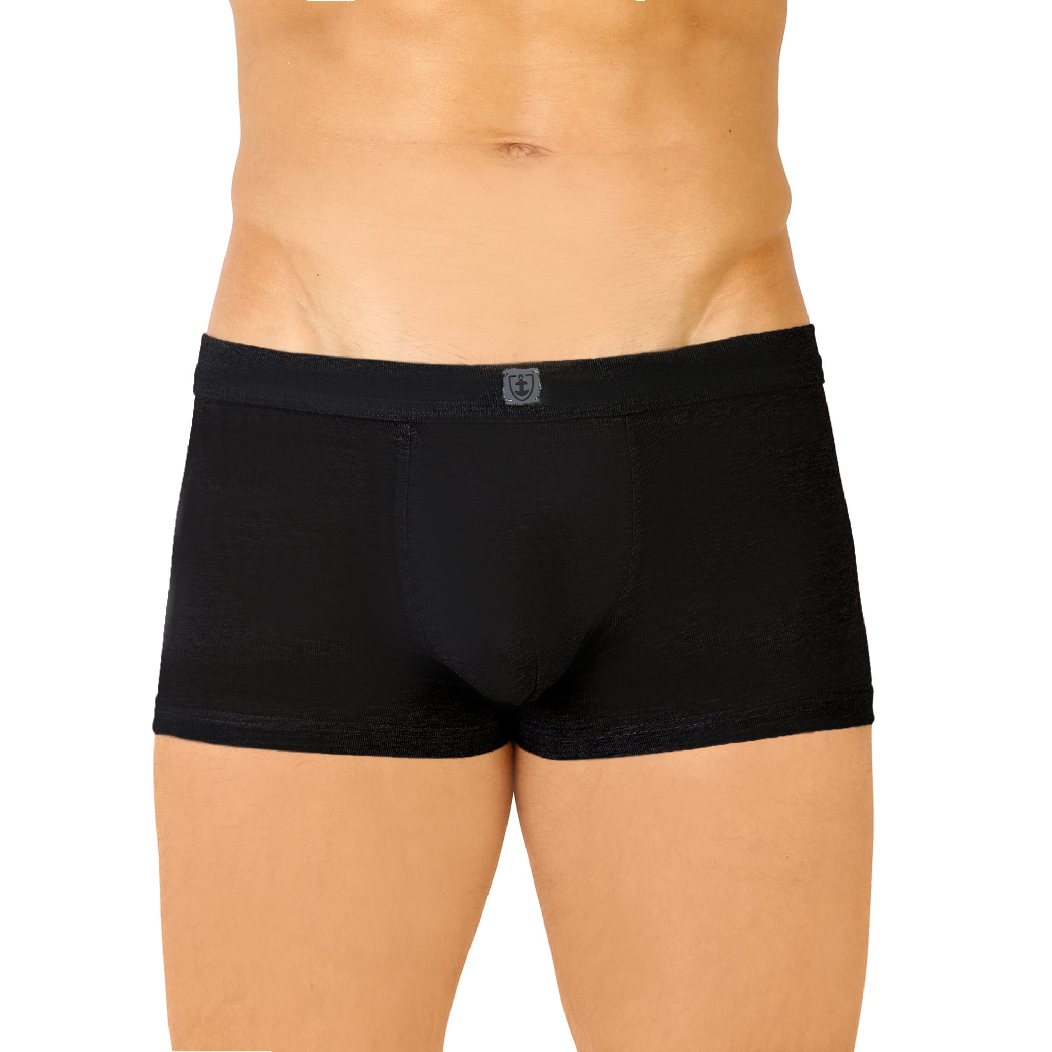 Shorty ceinture tricotée Coton Stretch NOIR