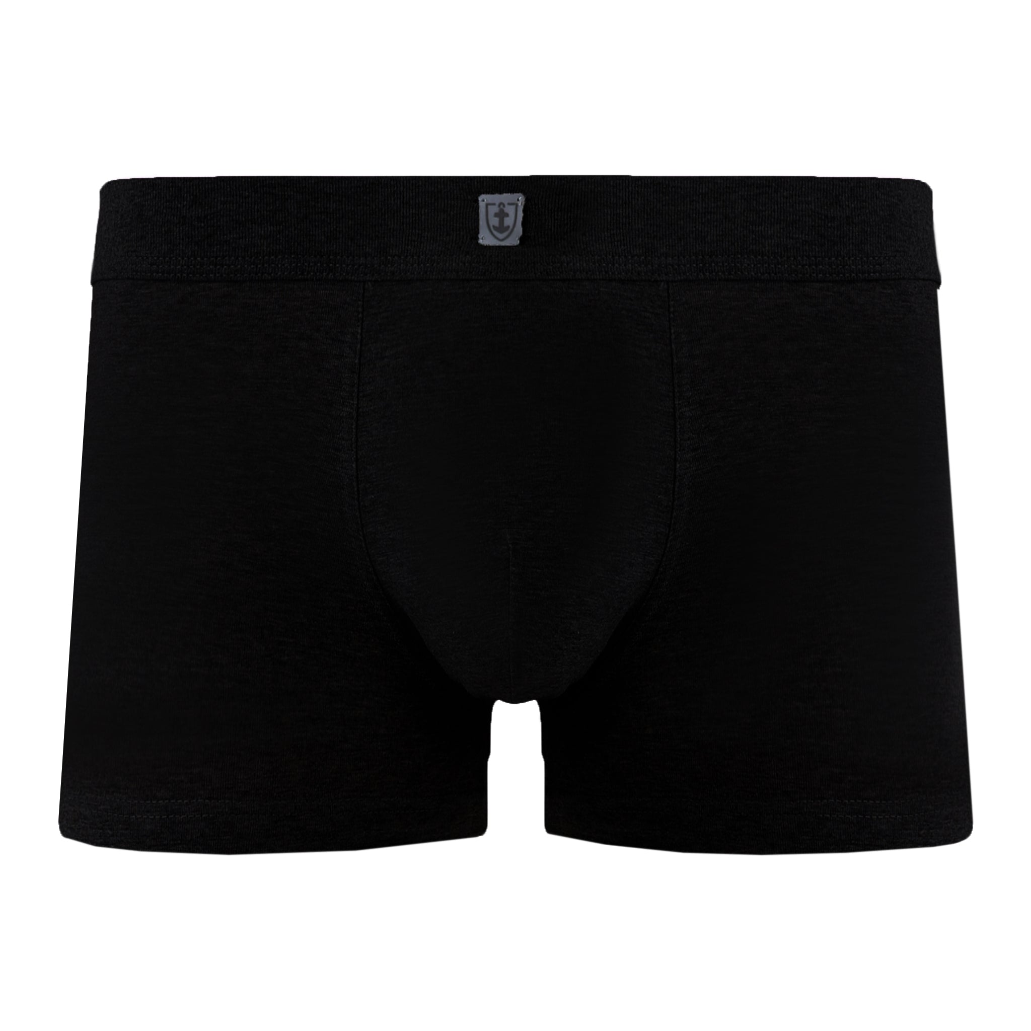 Shorty ceinture tricotée Coton Stretch NOIR