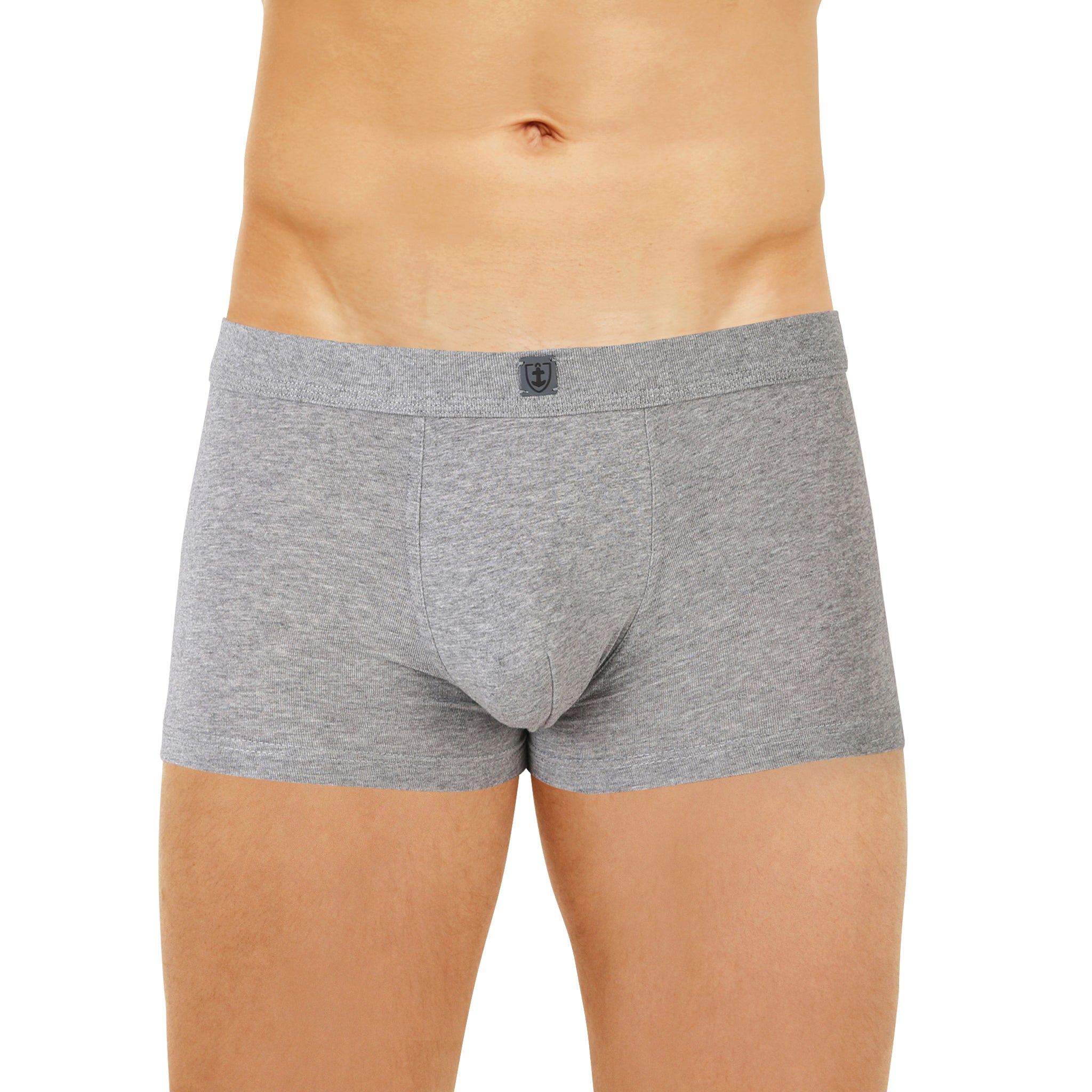 Shorty ceinture tricotée Coton Stretch GRIS CHINE 2101