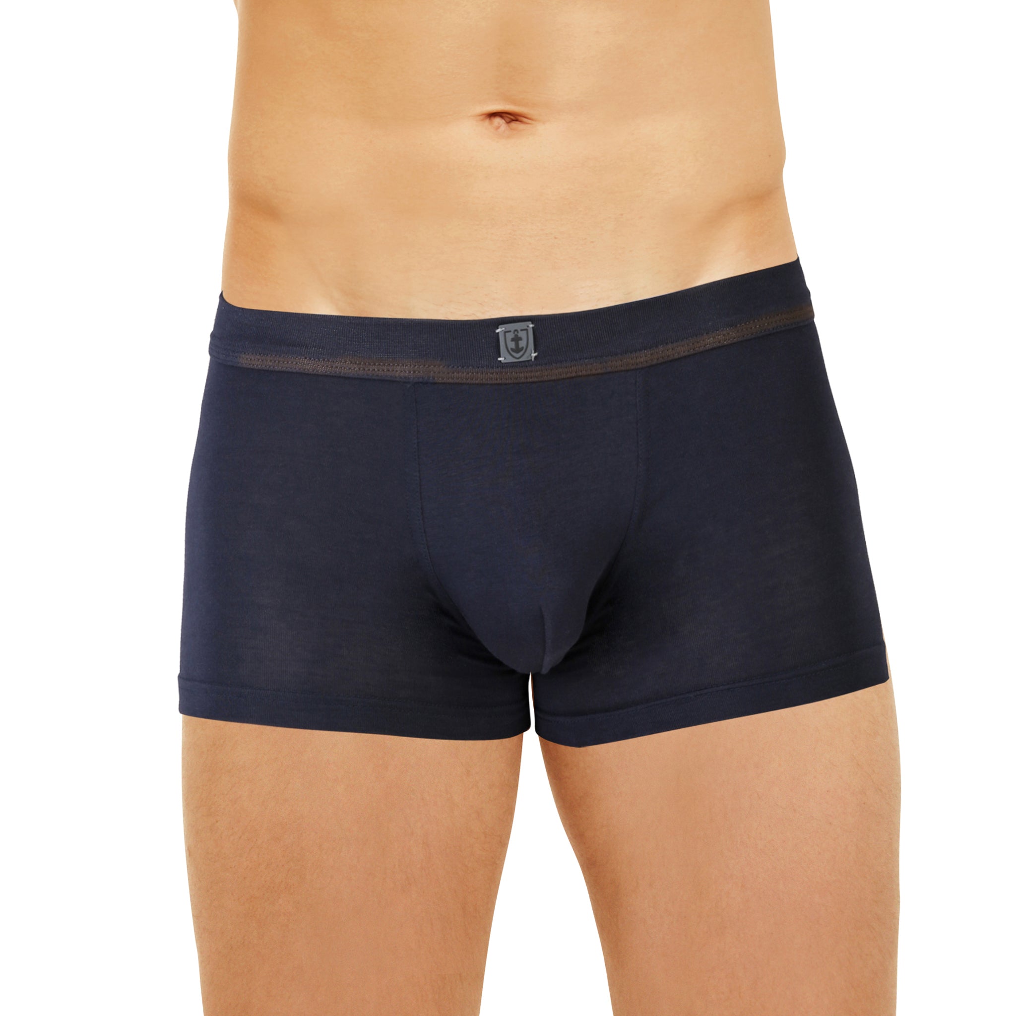 Shorty ceinture tricotée Coton Stretch MARINE