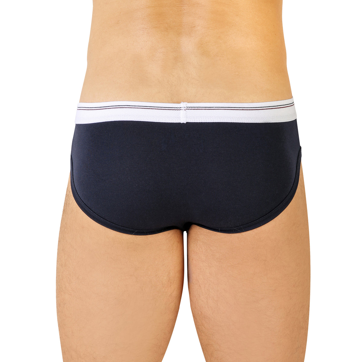 Lage taille open slip met dun gestreepte tailleband - Alfred MARINE