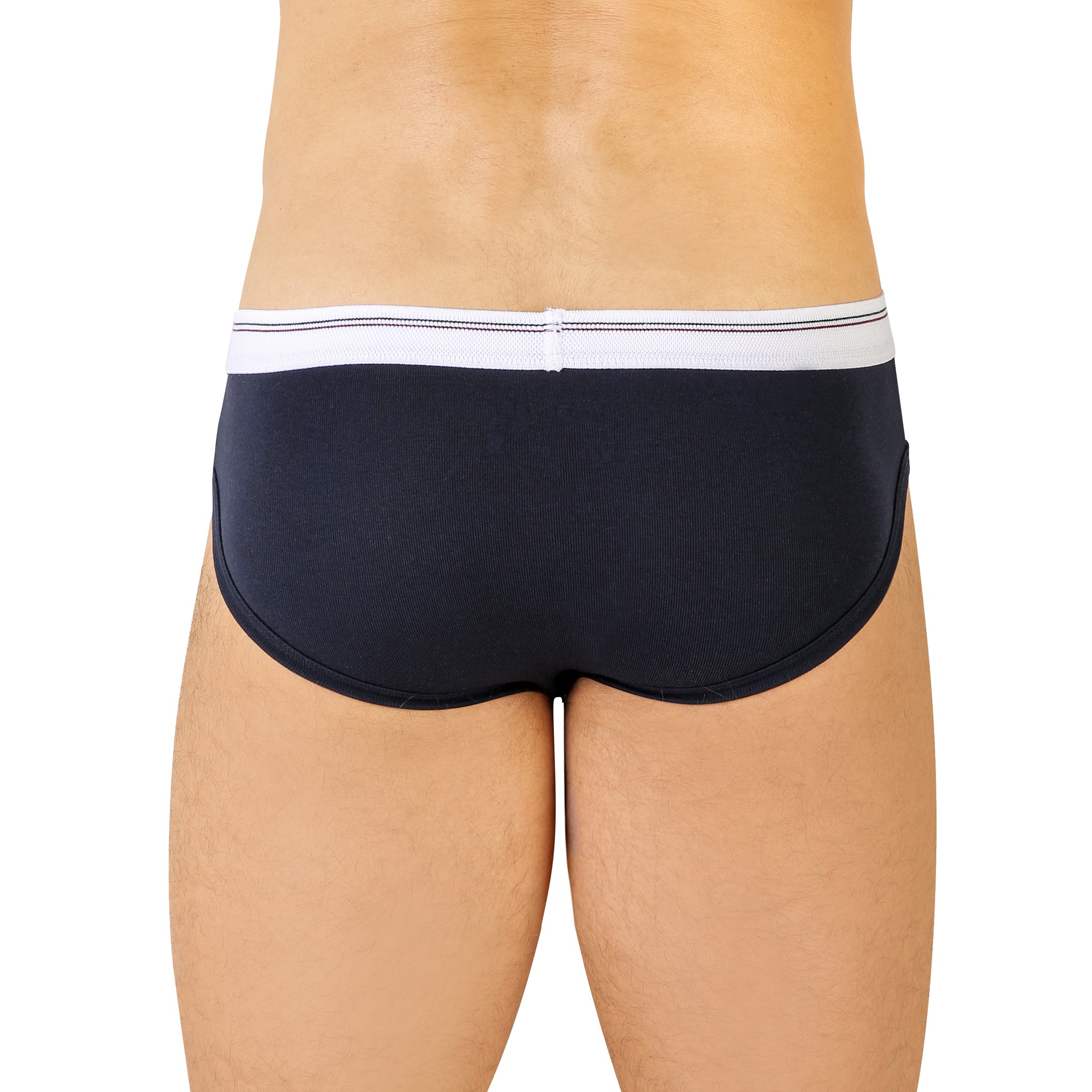 Slip taille basse ouvert en cote fine ceinture rayée - Alfred MARINE