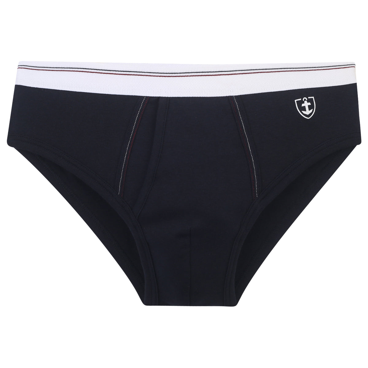Lage taille open slip met dun gestreepte tailleband - Alfred MARINE