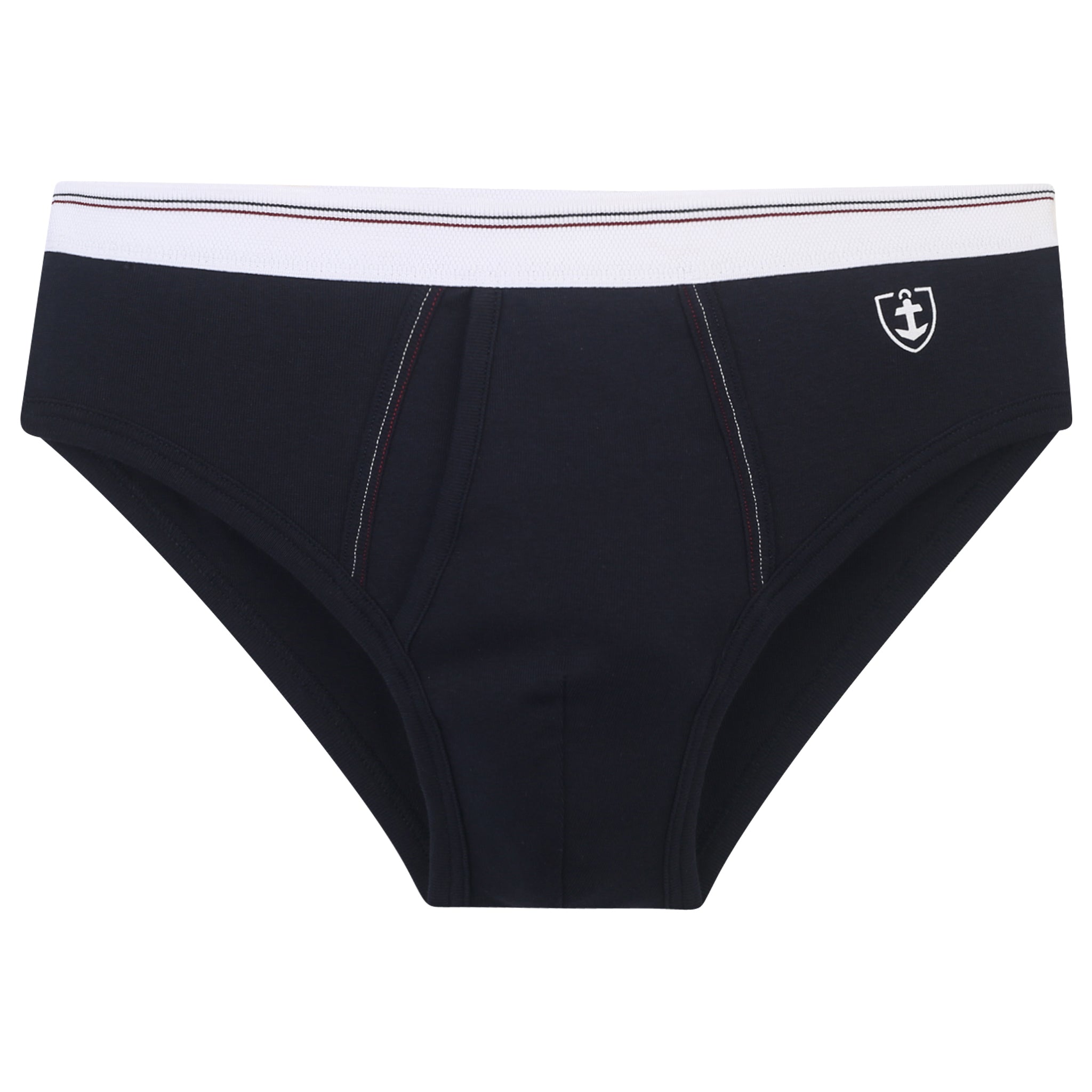 Slip taille basse ouvert en cote fine ceinture rayée - Alfred MARINE