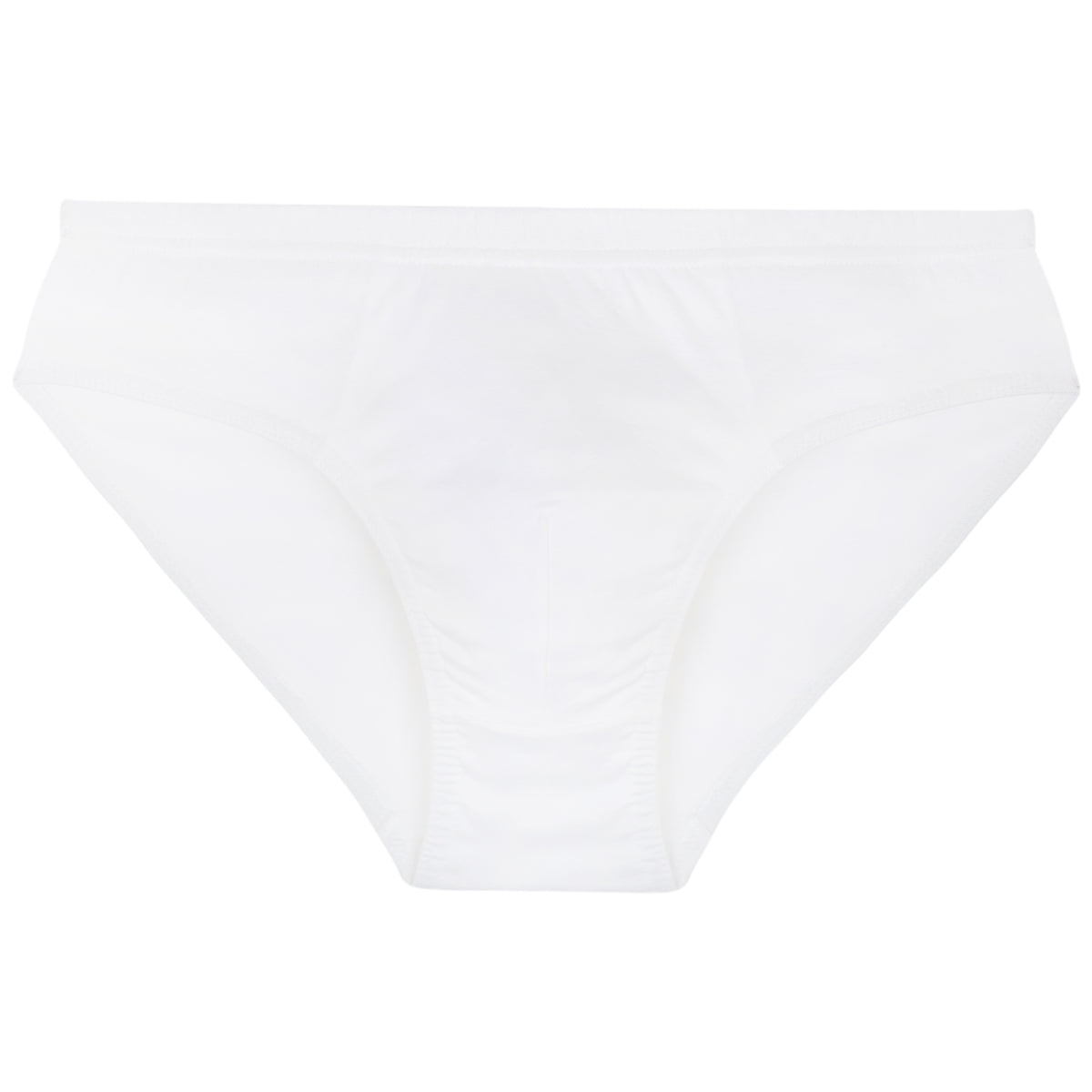 Slip taille basse blanc modèle Jules vu à plat.