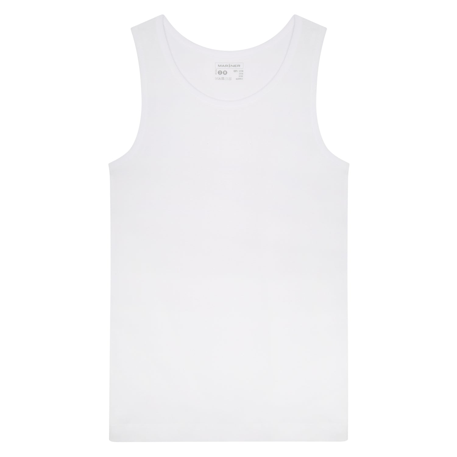 Débardeur blanc en coton, une pièce classique pour la garde-robe masculine.