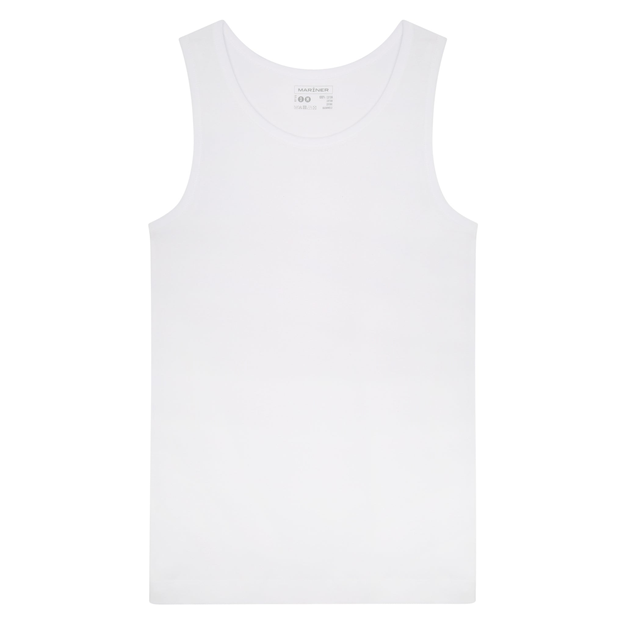 Débardeur blanc en coton, une pièce classique pour la garde-robe masculine.