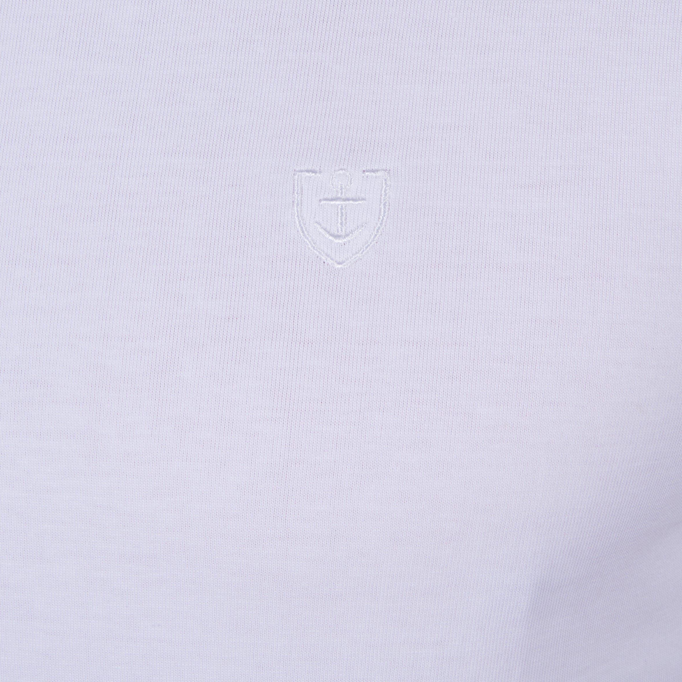T-shirt en Jersey de Pur Coton Peigné BLANC 6083