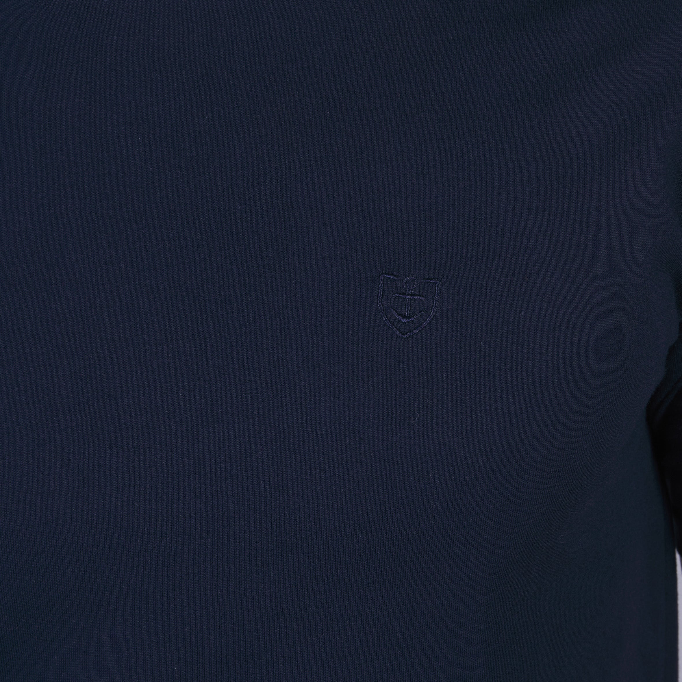 T-shirt en Jersey de Pur Coton Peigné BLEU MARINE 6083