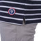 T-SHIRT Col Marin en jersey de Coton peigné rayé BLEU MARINE et BLANC