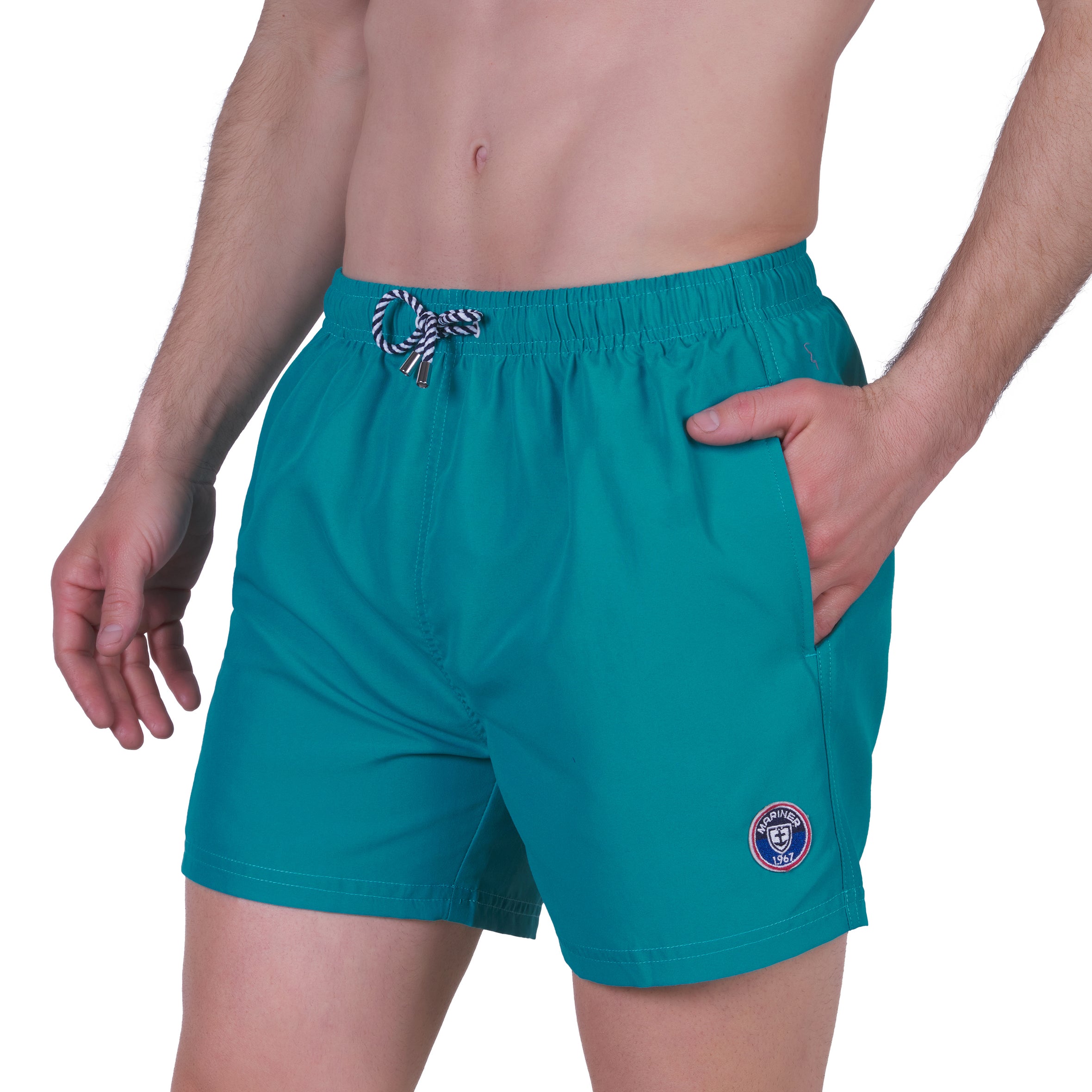 Short de bain avec doublure filet , VERT. Avec pochon de voyage 917