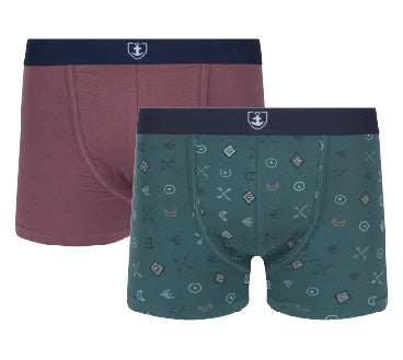 Lot de 3 Shortys Coton Stretch BIO - NOIR/MARINE/GRIS CHINE