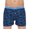 Caleçon avec Slip Intérieur en Popeline Pur Coton Imprimé floral Bleu Marine