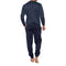 Joggingpyjama's in gemerceriseerd katoenjersey met marineopdruk