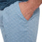 Pyjama Court en Jersey de Coton Peigné et Popeline Imprimée Bleu Indigo et Ciel